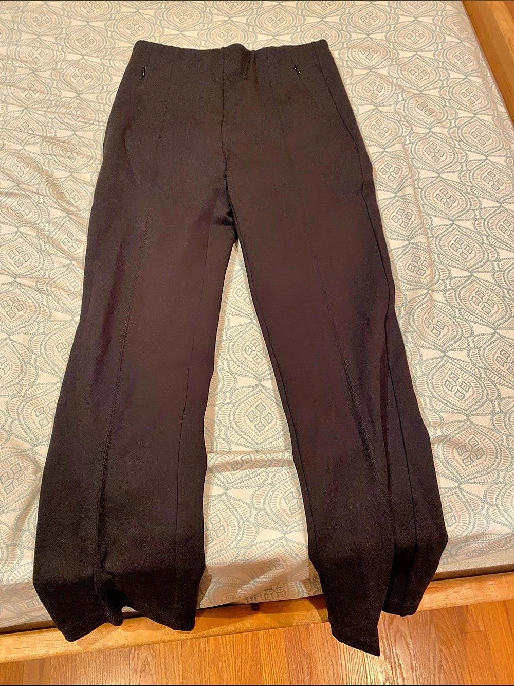 LOFT Zip Pocket Ponte Pants Black Leggings XS
